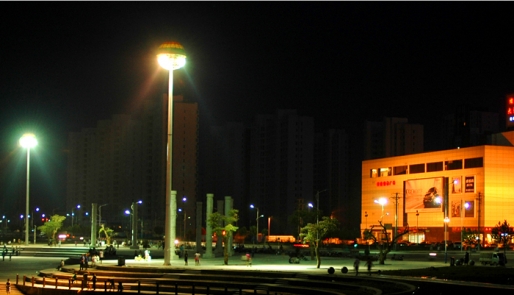 广州员村购物购物广场LED高杆灯照明工程