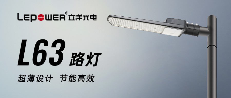立洋光电 I LED路灯L63系列，为城市道路照明提供全新的智慧照明解决方案！
